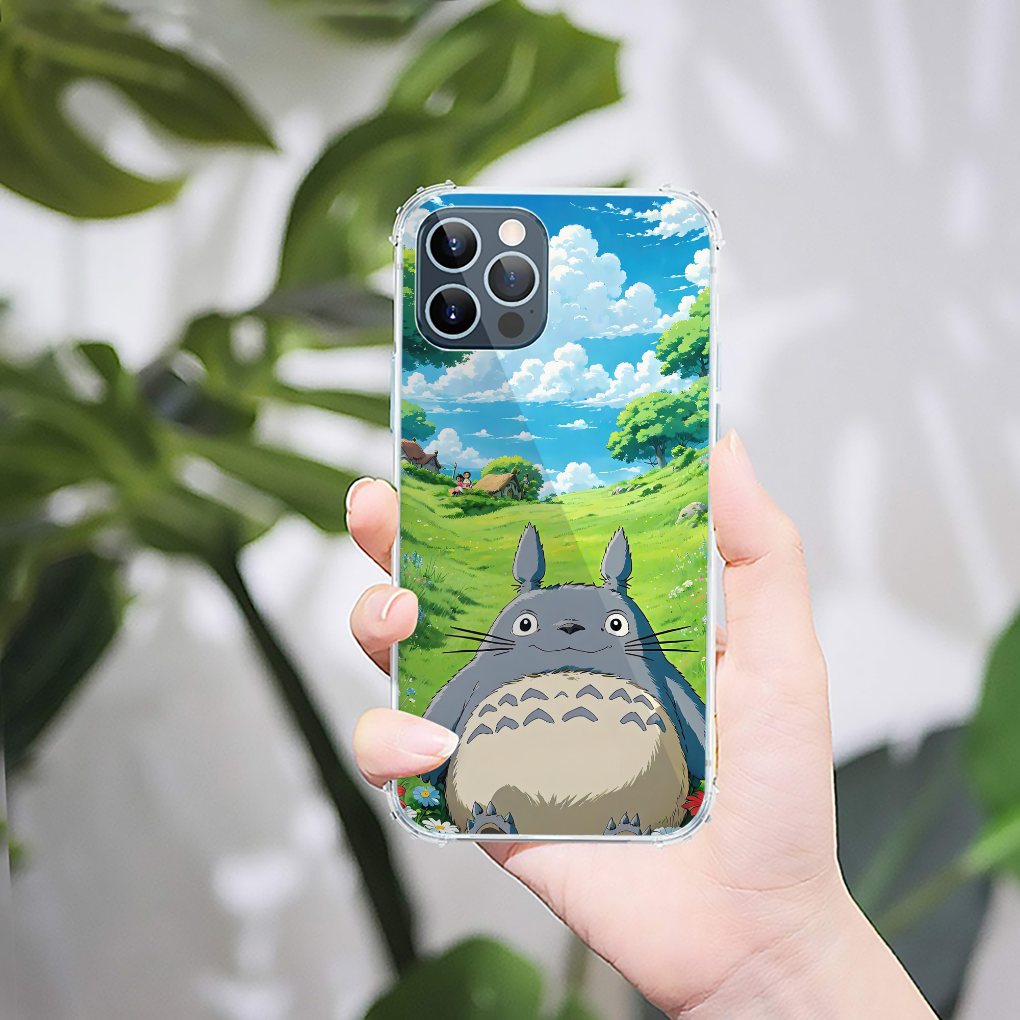 （画像用） となりのトトロ 草壁メイ 草壁サツキ My Neighbor Totoro Satsuki Kusakabe Mei Kusakabe 【iPhone 12シリーズ対応】透明スマホケース（クリアソフトケース）